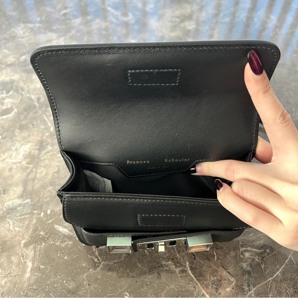 Proenza Schouler Black Leather Mini Crossbody Bag NWOT - Picture 7 of 12
